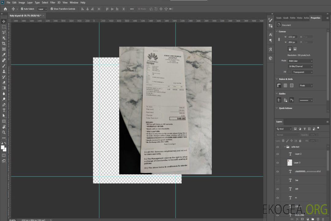 Chèque de paiement de la société Huawei template